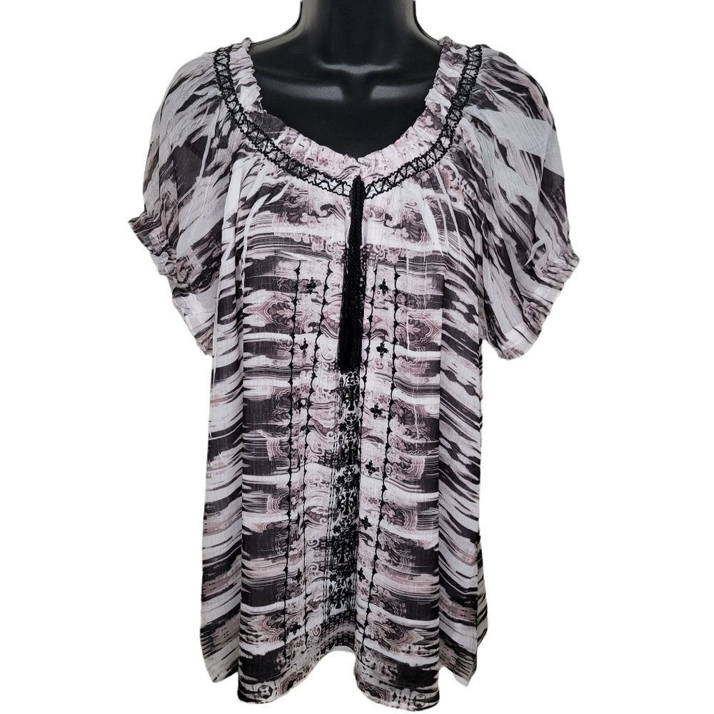 Unity World Wear boho peasant top shirt 1x